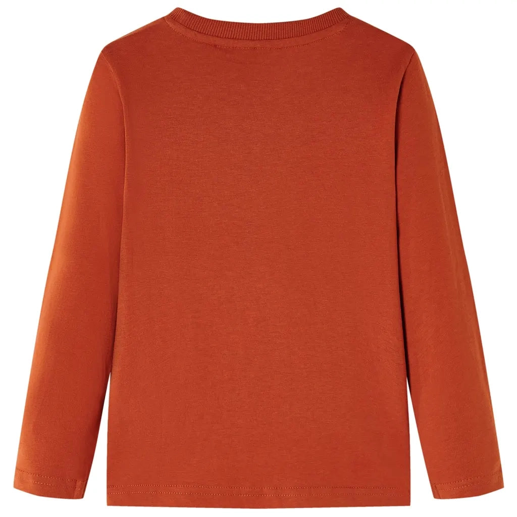 Maglietta da Bambino Maniche Lunghe Ruggine Chiaro 104