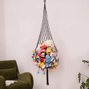 Matassa a rete per bambini con organizzatore per giocattoli e decorazioni per parete