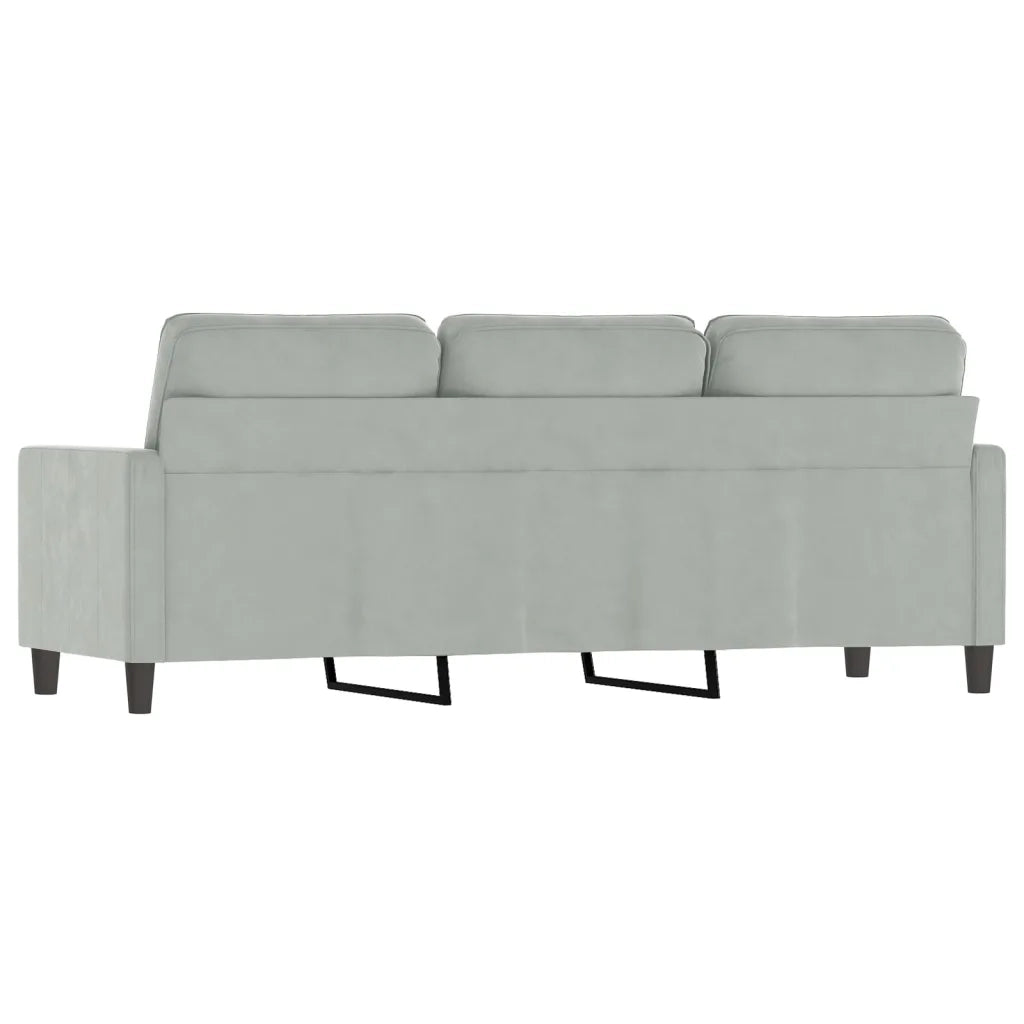Divano a 3 Posti Grigio Chiaro 180 cm in Velluto 359209