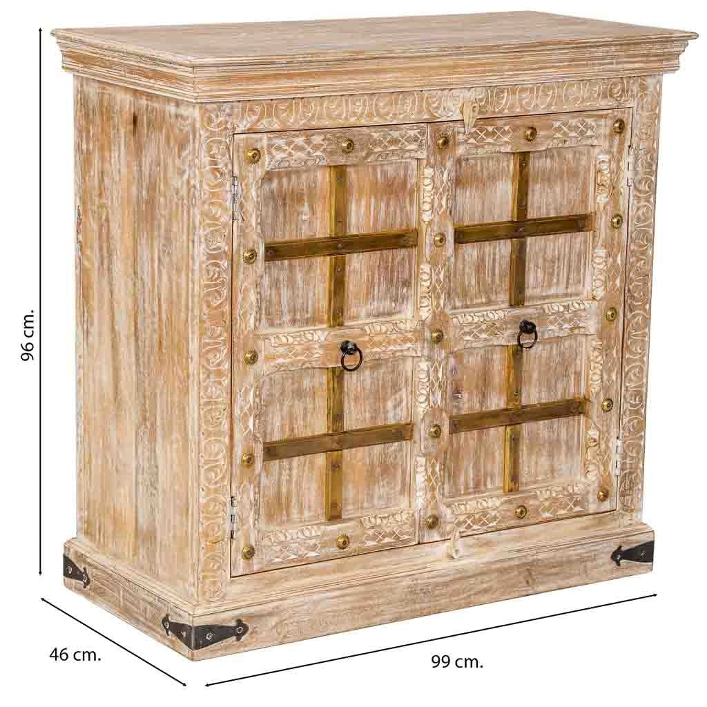 Credenza in legno beige 99x46x96h cm
