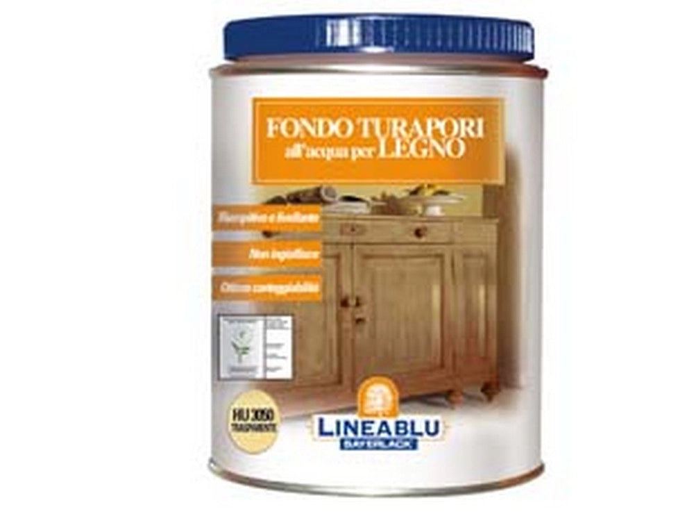 1pz fondo turapori all'acqua per legno - hu 3051 bianco ml.750 cod:ferx.fer59121