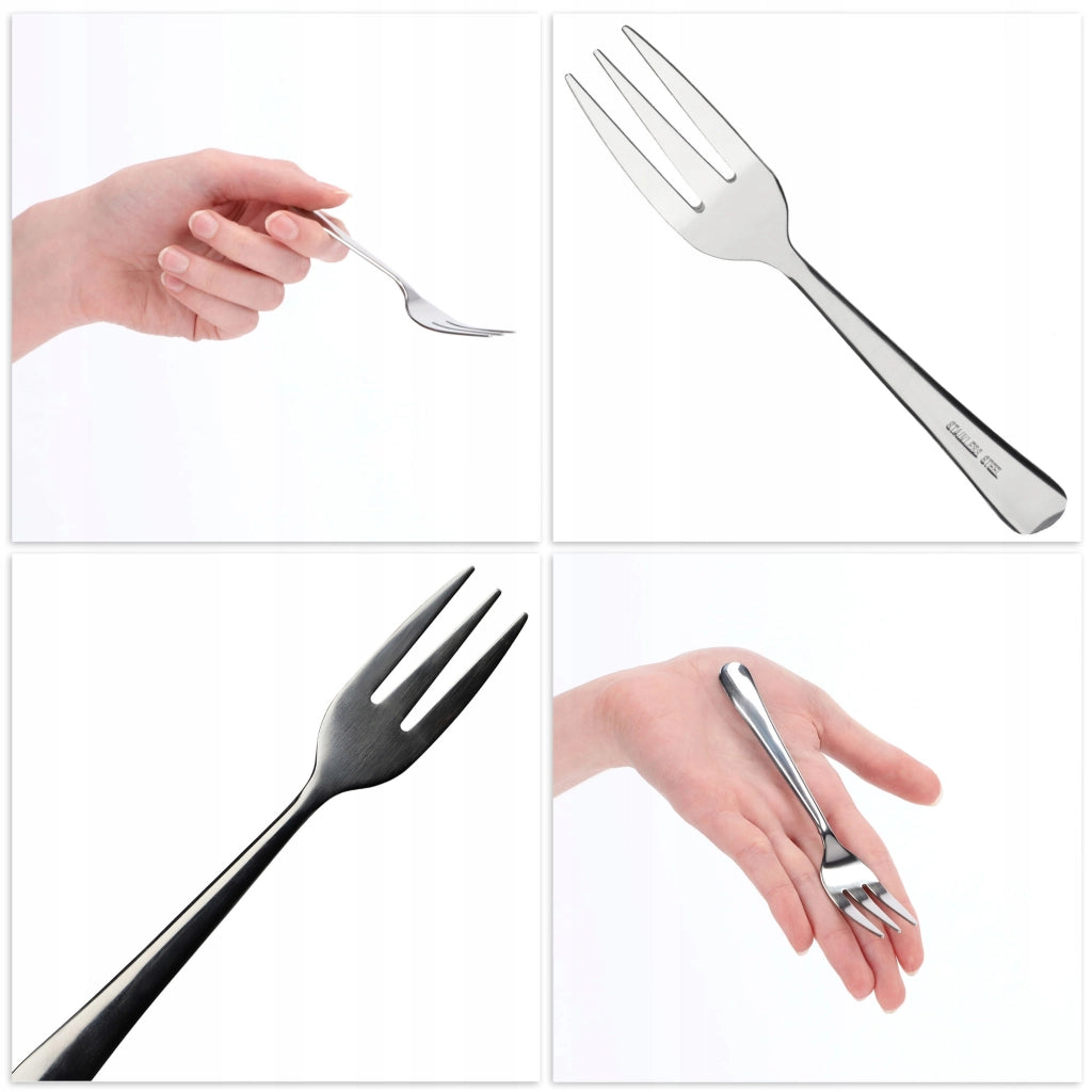 Set di 3 forchette da dessert KADAX lucide