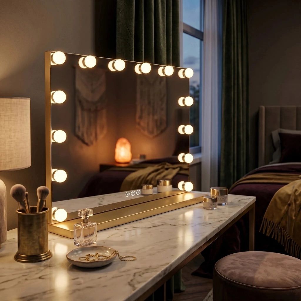 Specchio Led Hollywood L.gold