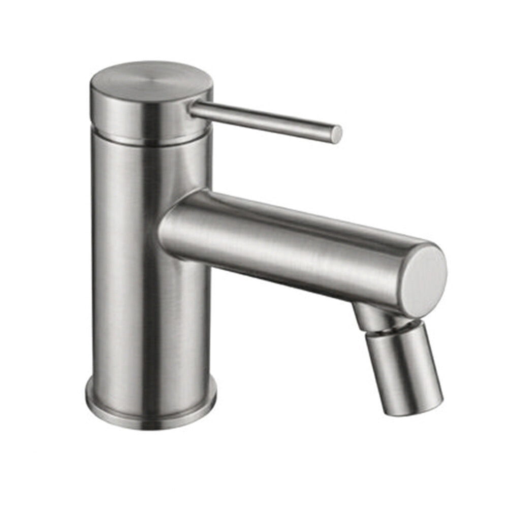 Miscelatore bidet in ottone spazzolato grigio con leva monocomando slim Alba