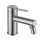 Miscelatore bidet in ottone spazzolato grigio con leva monocomando slim Alba