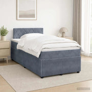 Letto box spring con materasso Grigio Scuro 120 x 190 cm 3453096
