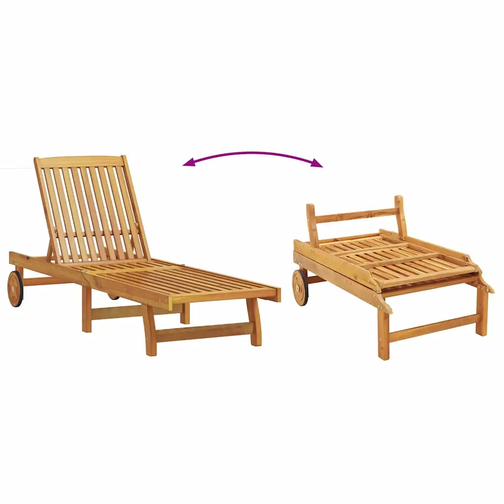 Lettino da sole 2 pcs Marrone 65 x 199 x 84 cm 3325194