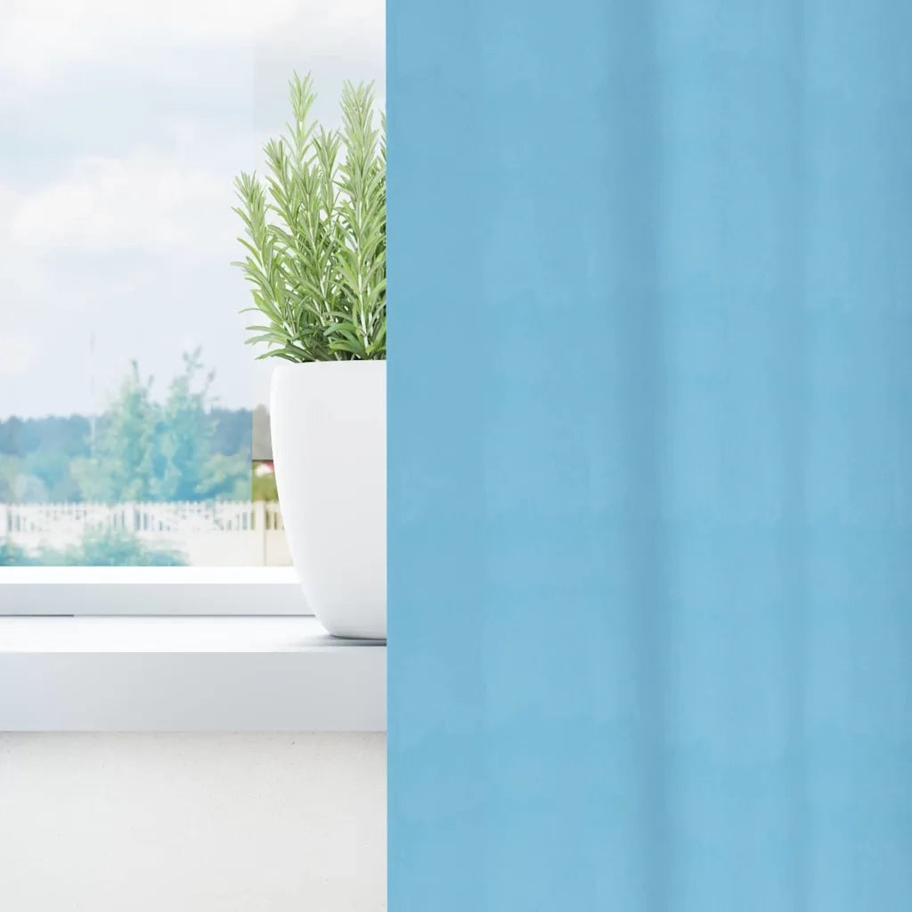 Tende Blackout con Anelli 2 pcs Blu Chiaro 140 x 140 cm 4107543