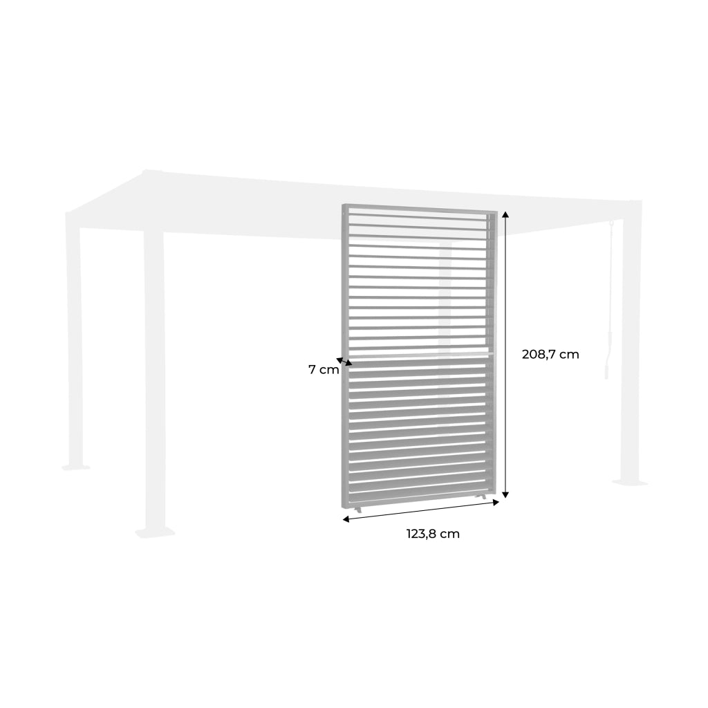 Persiana a lamelle orientabili 1.3m per pergola palace, antracite