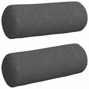 Cuscini a rullo 2 pz | Cuscini per sedie Grigio scuro ? 25 x 70 cm