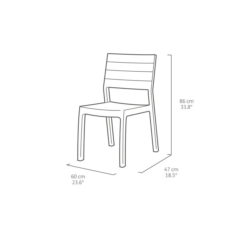 Keter SEDIA HARMONY 47X60XH86CM BIANCA/GRIGIA DOGATA