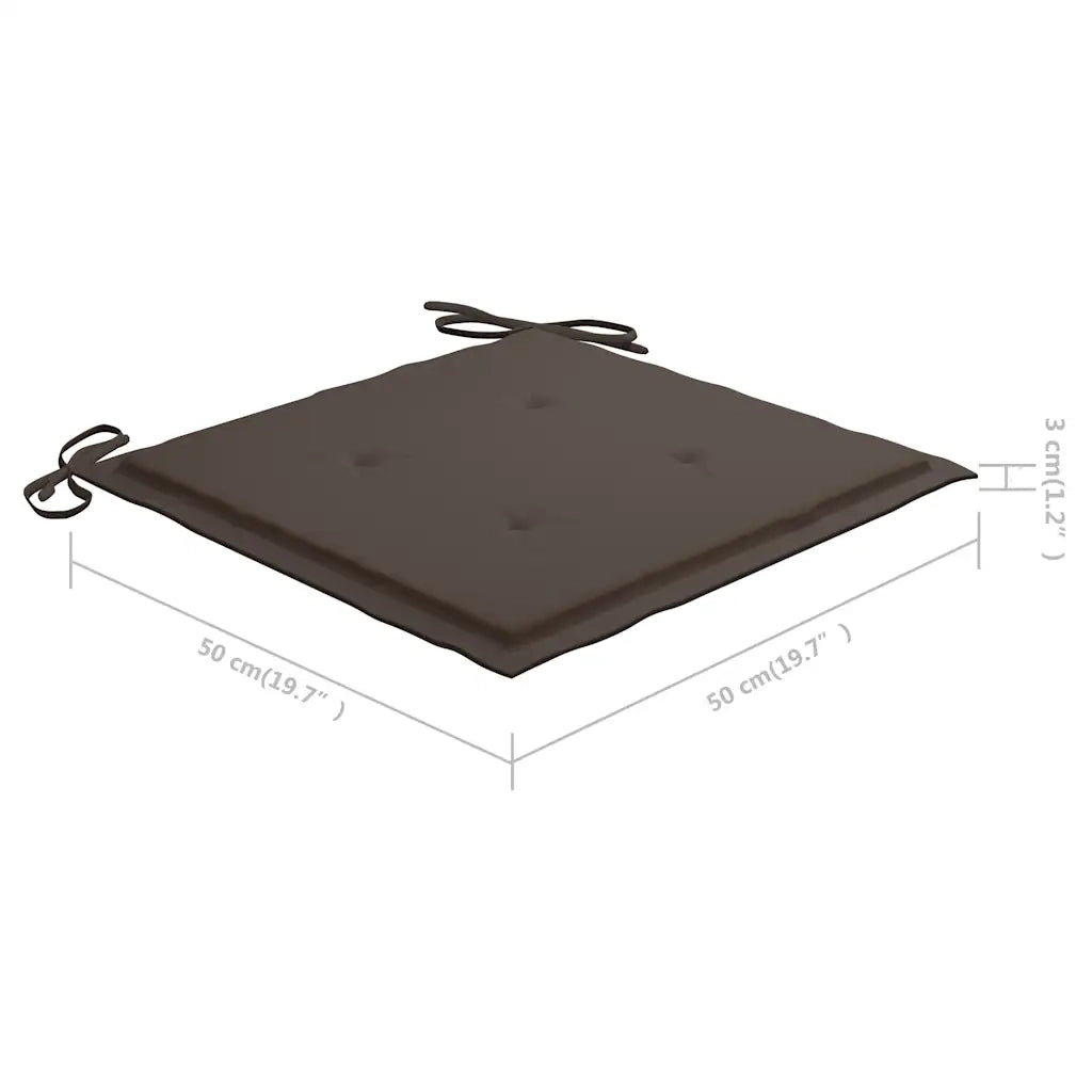 Sedie da Pranzo da Giardino con Cuscini 3 pz | Sedie da Esterno Massello di Acacia