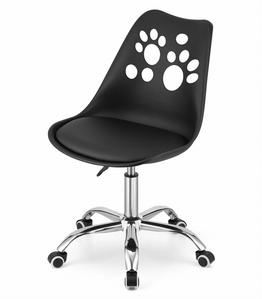 Sedia girevole ergonomica Valora PRINT nera per ufficio domestico