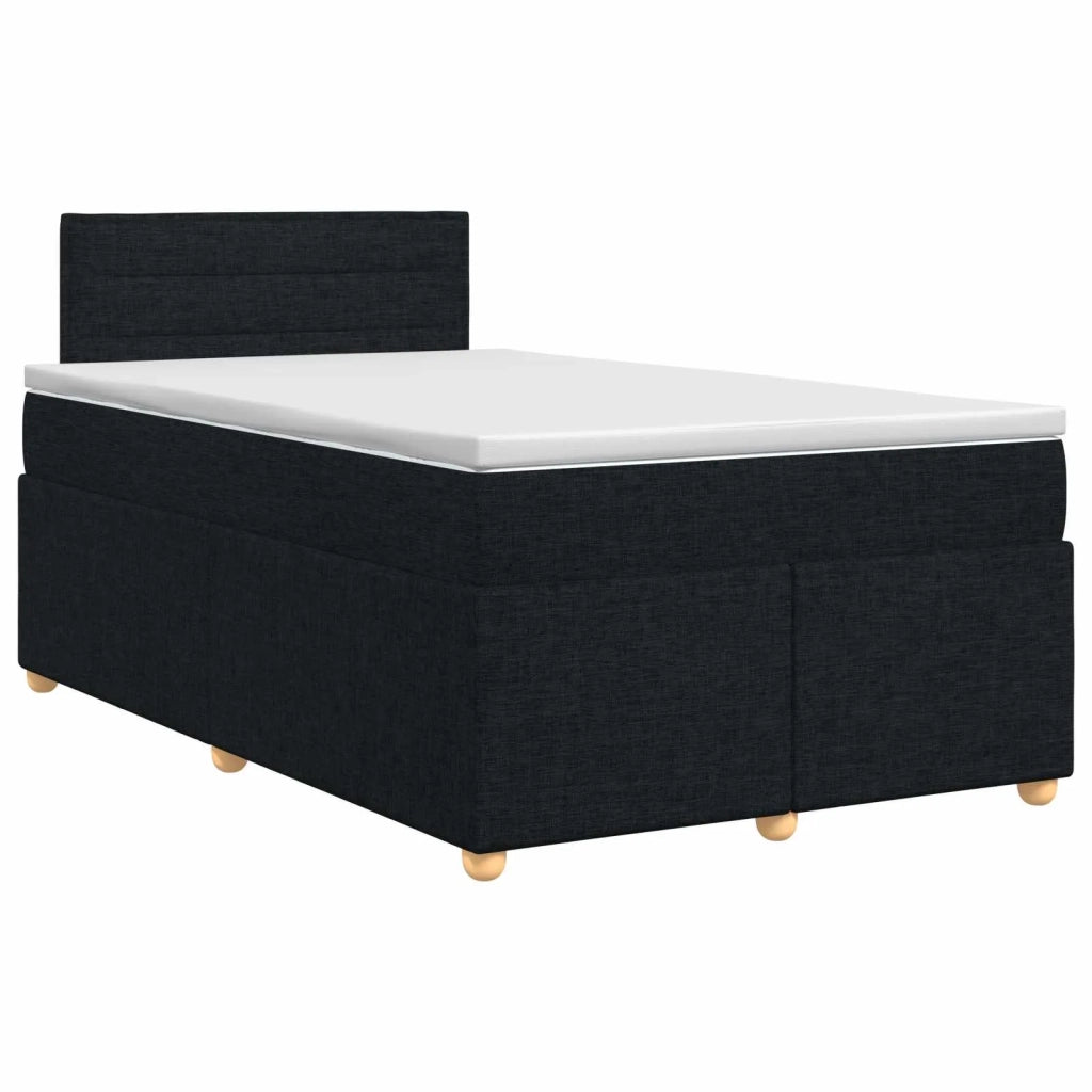 Letto box spring con materasso Nero 120 x 200 cm Tessuto 3450925