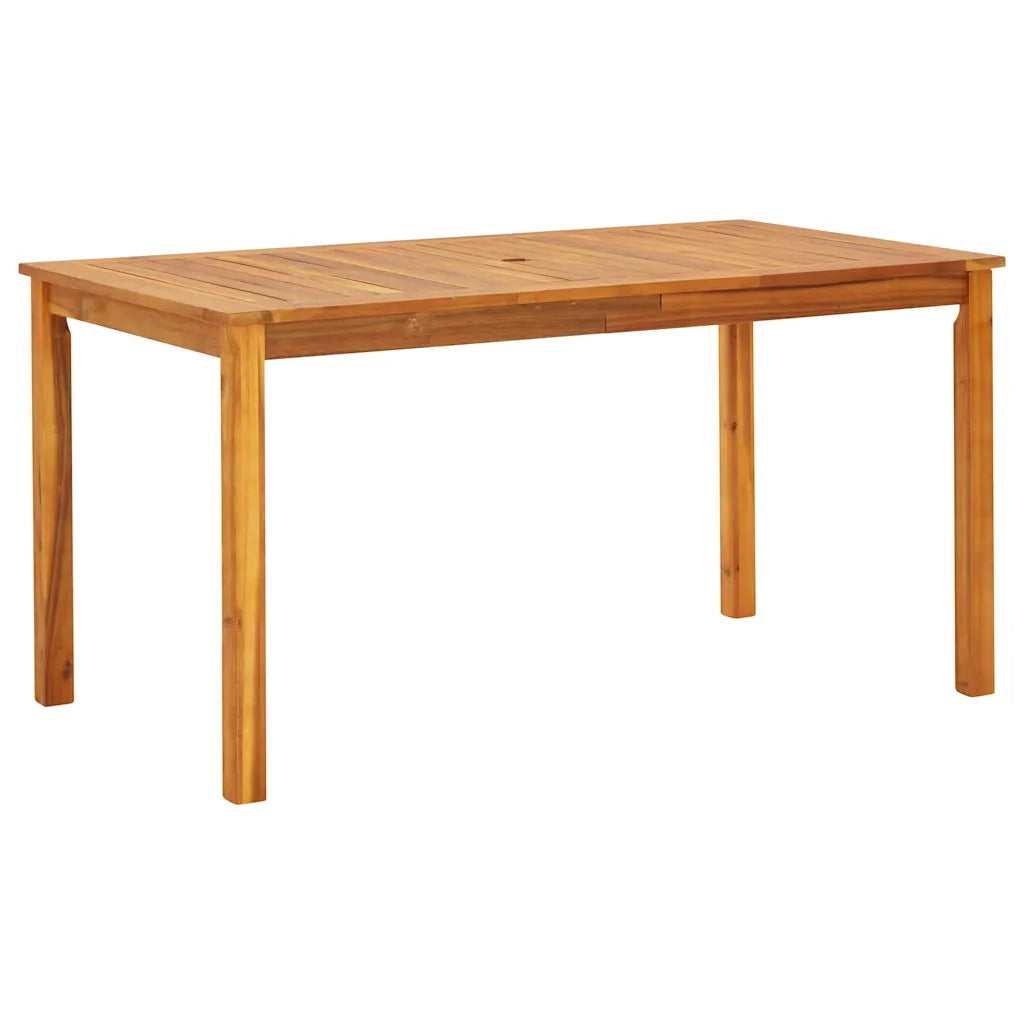 Set da Pranzo per Giardino 7 pcs Beige Legno di Acacia Massello