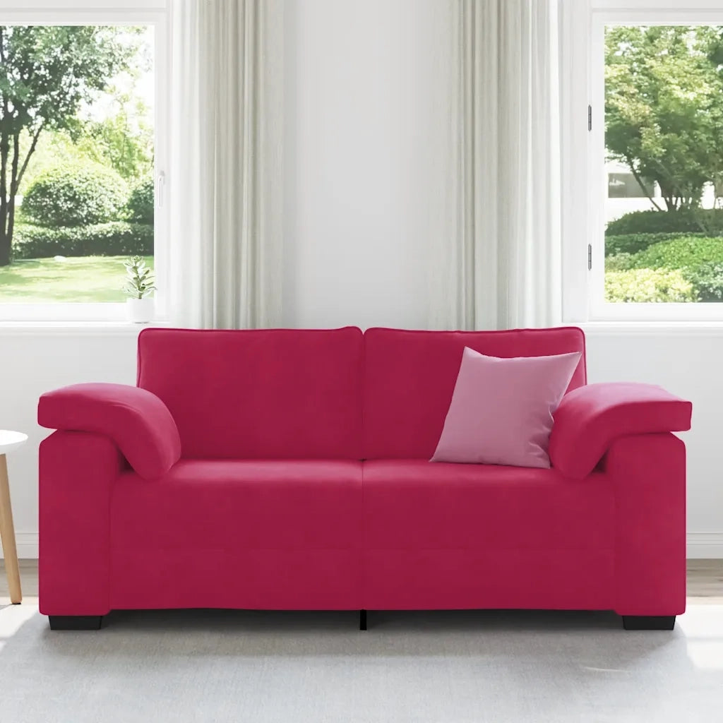 Divano Divanetto Rosso Vino 180x77x82 cm in Velluto 4105271