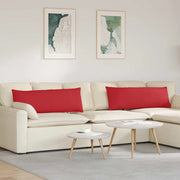 Cuscini da Divano 2 pcs Rosso 120 x 40 cm Tessuto 42013794