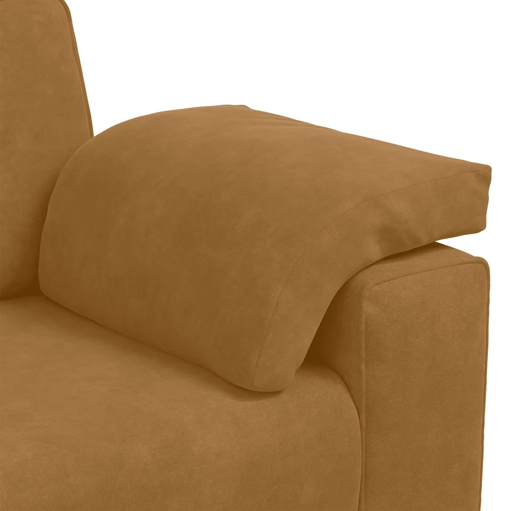 Divano Divanetto Marrone 160x77x82 cm in Velluto 4105264