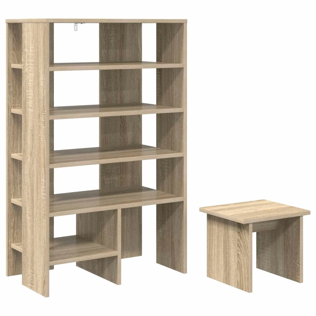 Mobile per scarpe 2 pcs Rovere Sonoma Legno multistrato 8000382