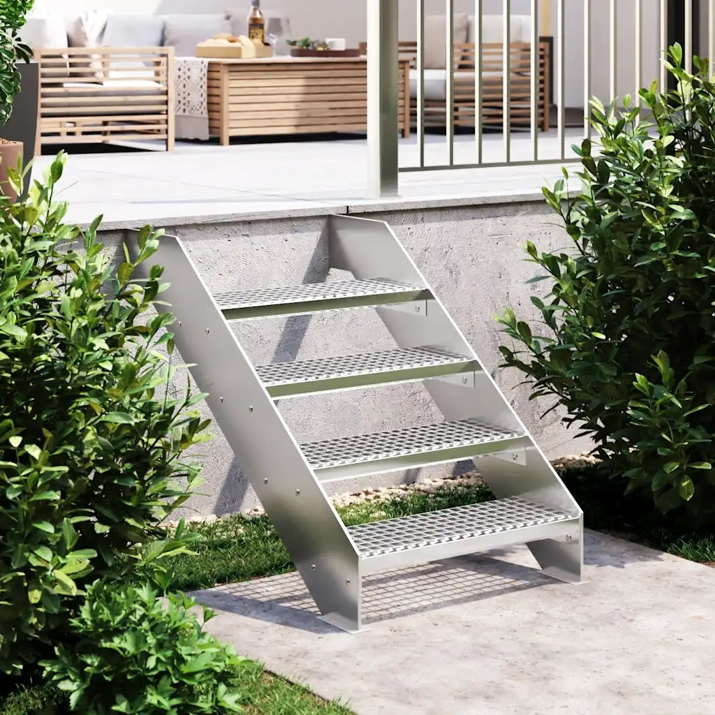 Tappetino per Scale | Gradino in Griglia 60x24x7 cm Acciaio Zincato