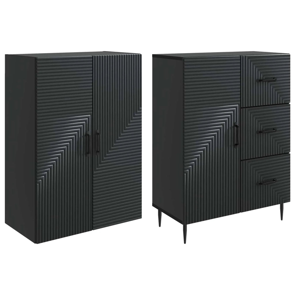Set di armadi 2 pz Nero Legno ingegnerizzato 3416656