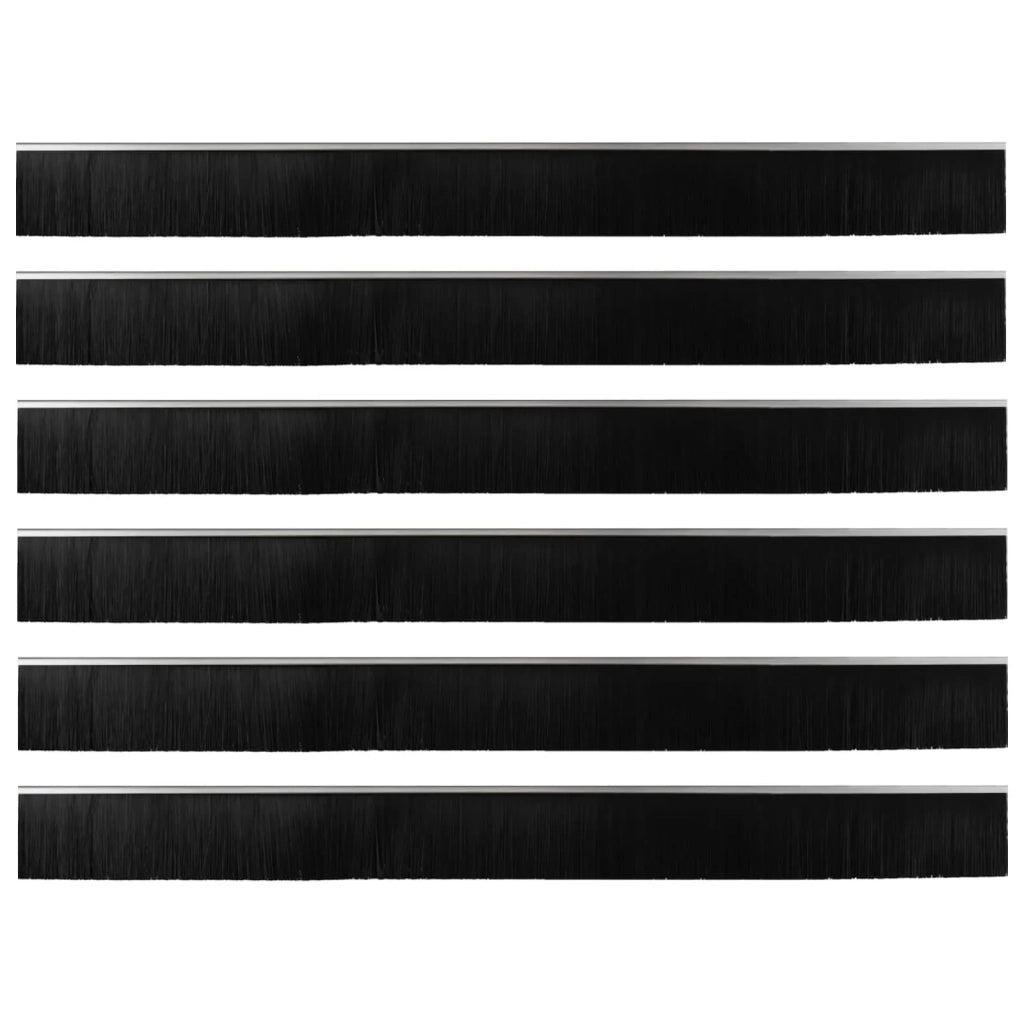 Spazzole per porte autoadesive 6 pcs Argento 100 cm 42019480