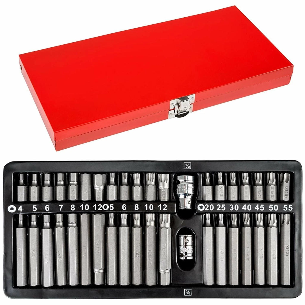INSERTI PORTAINSERTI TORX ESAGONALI E MILLERIGHE LUNGHI SET 54pz