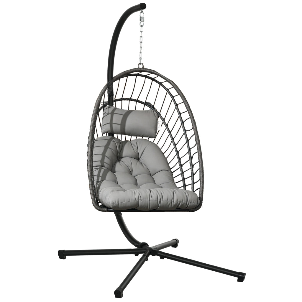 Poltrona Sospesa in Rattan ¨C Minimal ¨C Grigio