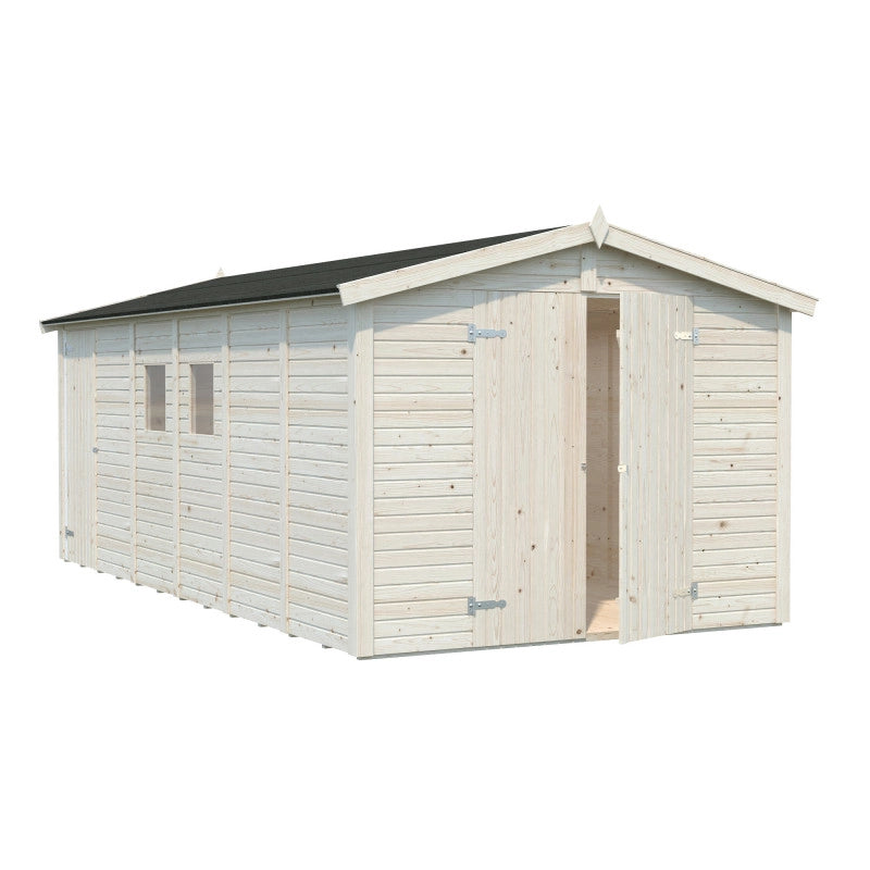 Casetta da giardino in legno 273x550 cm con doppia porta e porta laterale 14,7 m²  Esterni da Vivere