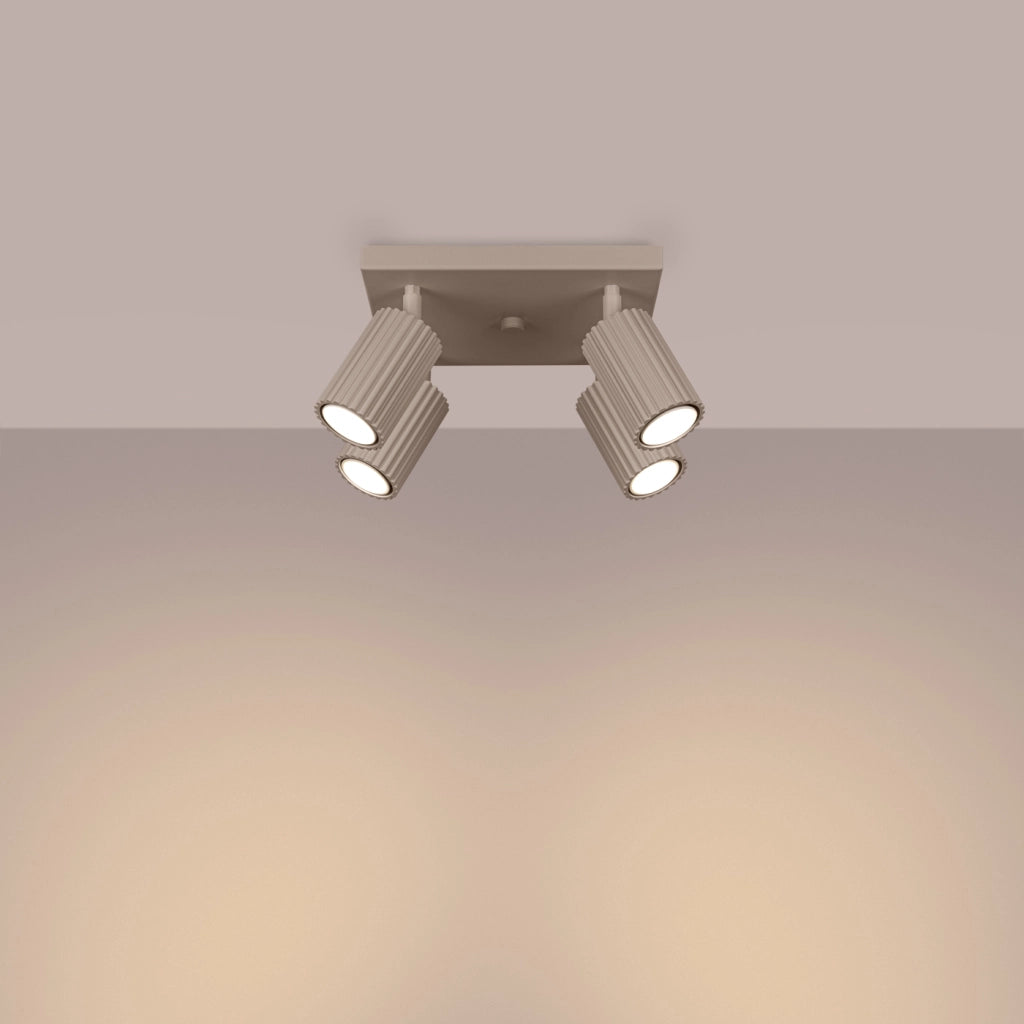 Lampada da soffitto KARBON 4 taupe