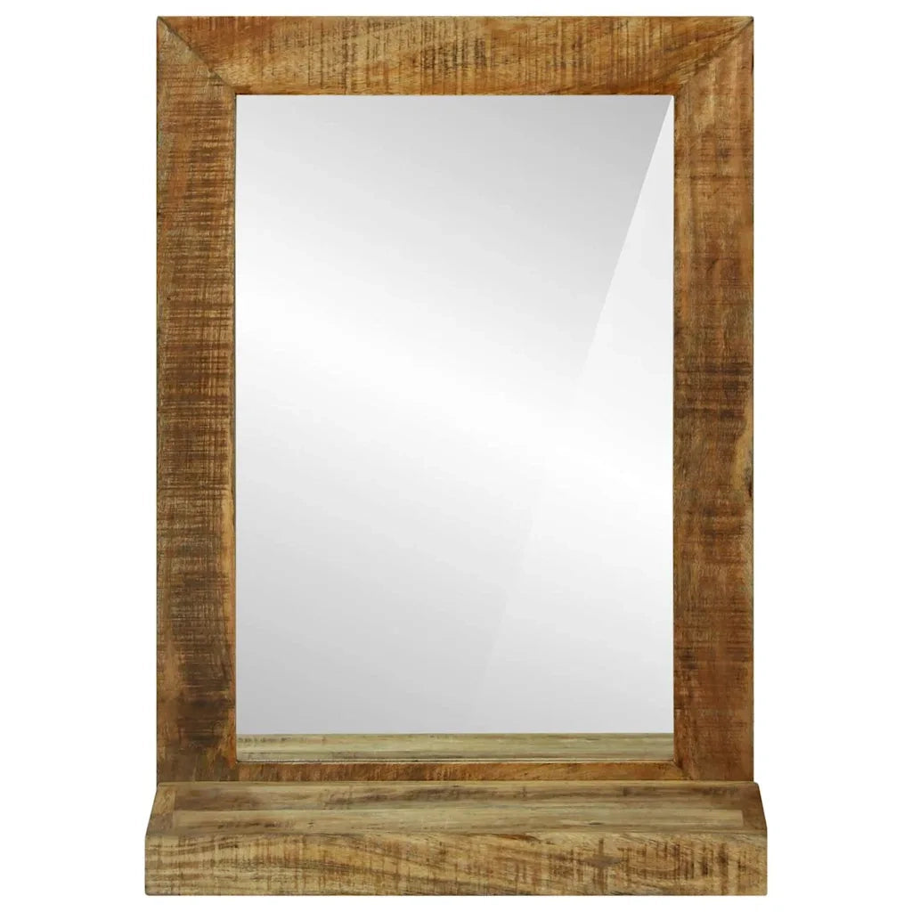 Specchio da bagno Rettangolare Marrone Legno di mango massello 4016736