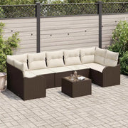 Set Divano da Giardino Marrone 55 x 55 x 37 cm polyrattan 3345618