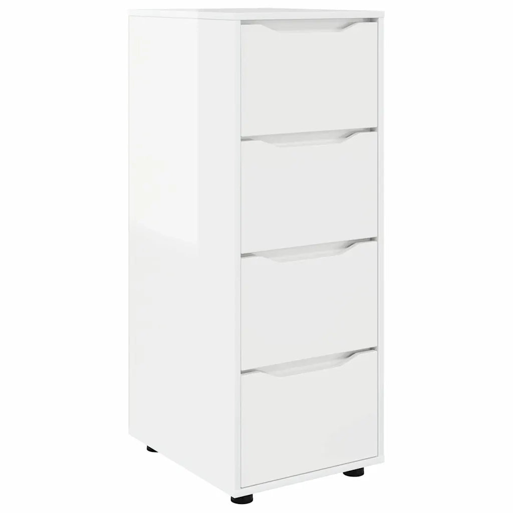 Armadio Bianco Lucido 40 x 48 x 105 cm Legno multistrato 888901