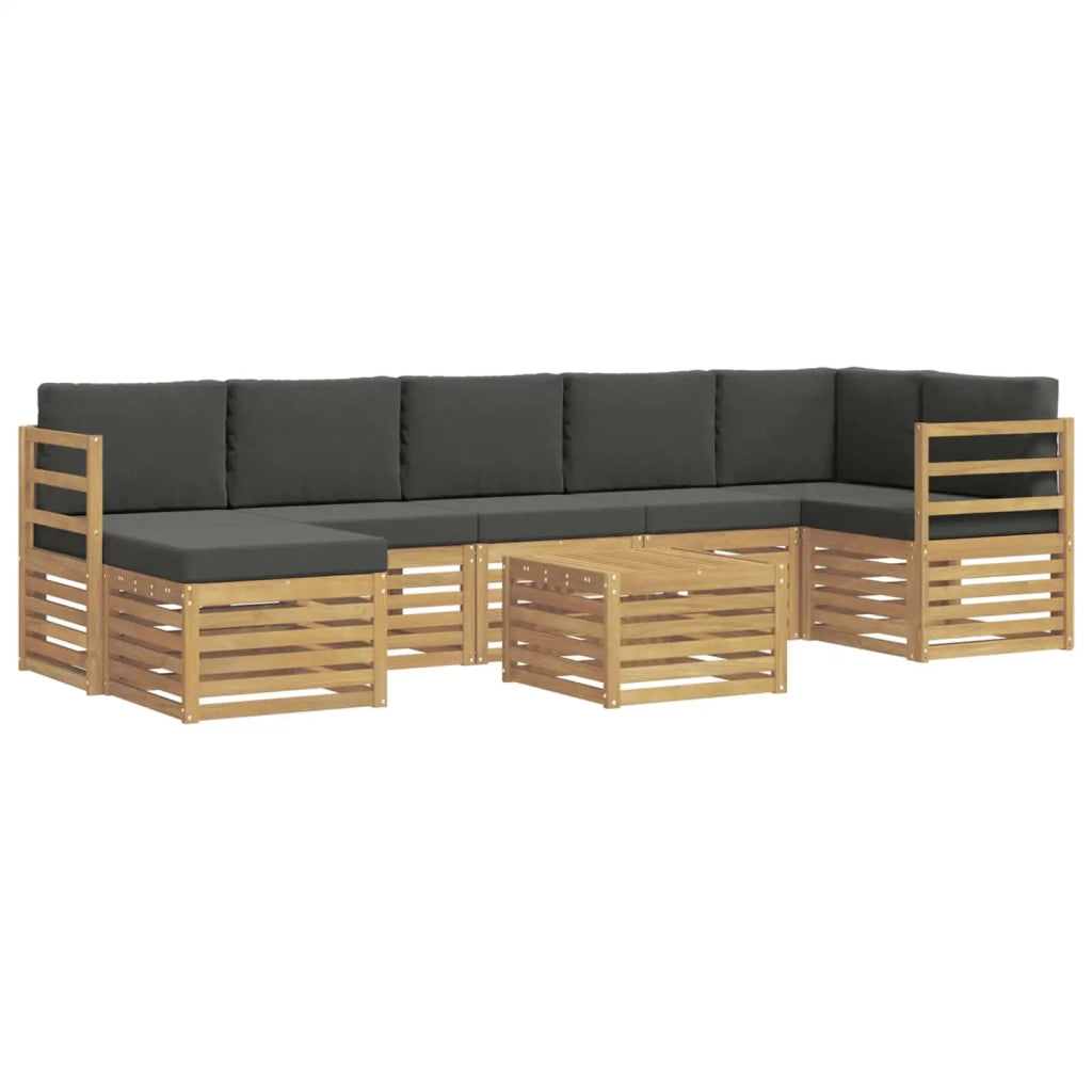 Set di divani da esterno 8 pcs Bianco e Antracite 3392217