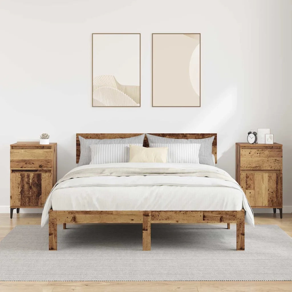 Armadio da Notte 2 pcs Legno vecchio 40 x 35 x 70 cm 881252