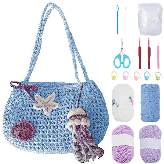 Kit per creare una borsa da spiaggia con maglia punto DIY - Facile da realizzare per principianti