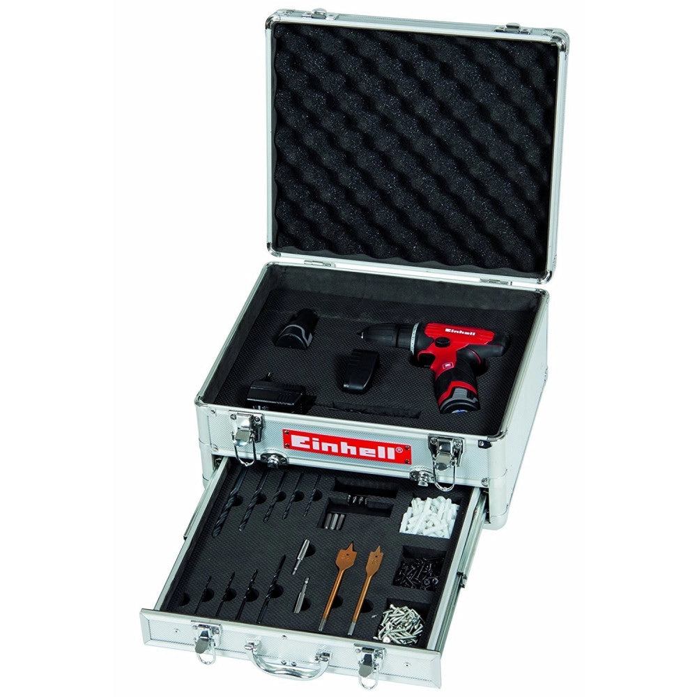 Trade Shop - Trapano Avvitatore Con Doppia Batteria Litio Accessori Einhell Th-cd 12-2 Li Kit -