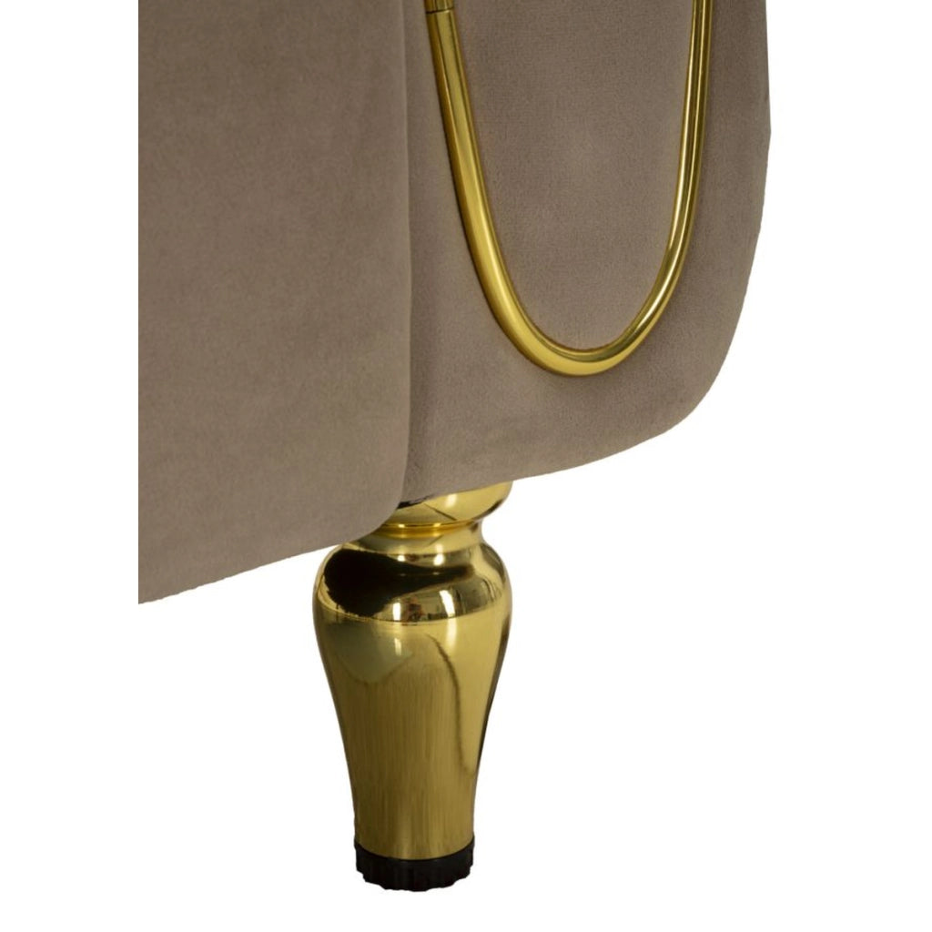 Divano VKH41, Marrone, Legno, 81x155x71 cm