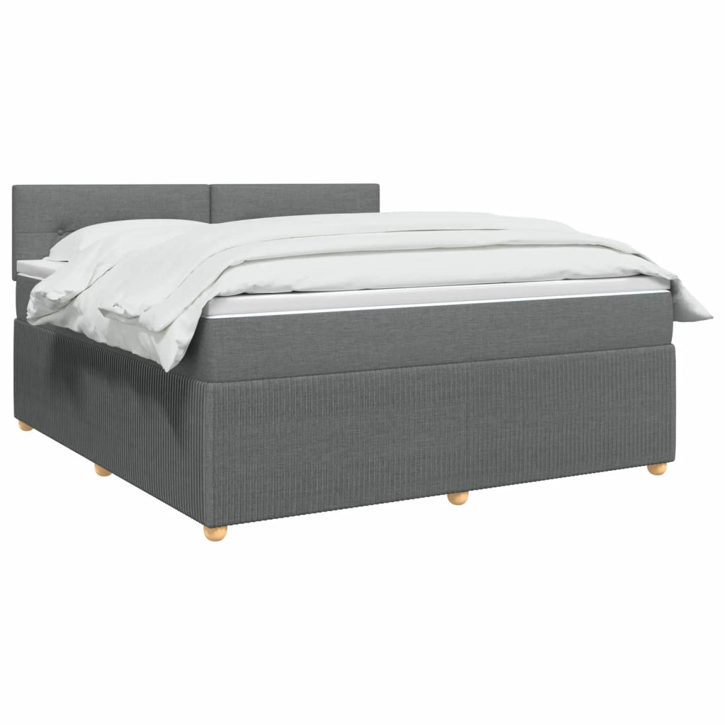 Letto box spring con materasso Grigio Scuro 140 x 200 cm 3452947