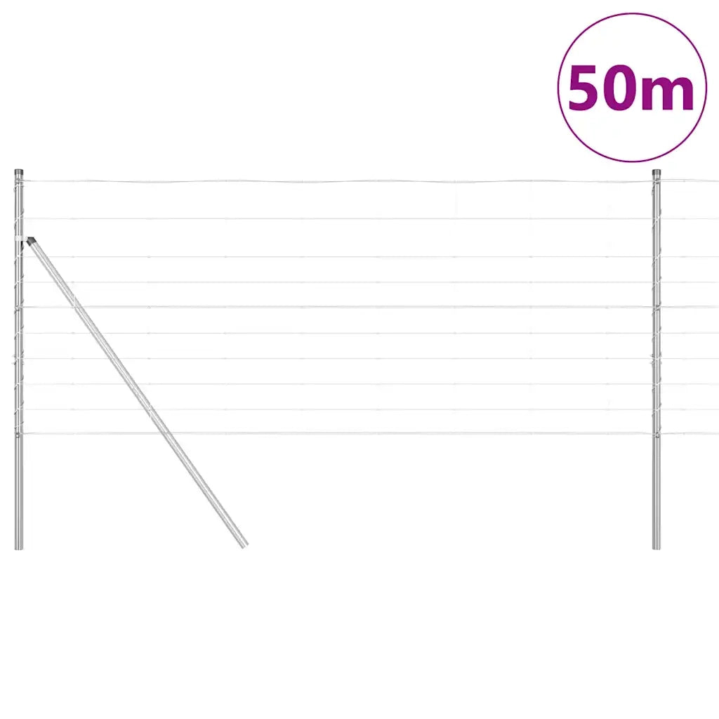 Palo della recinzione Zincato 50 x 1 m Acciaio