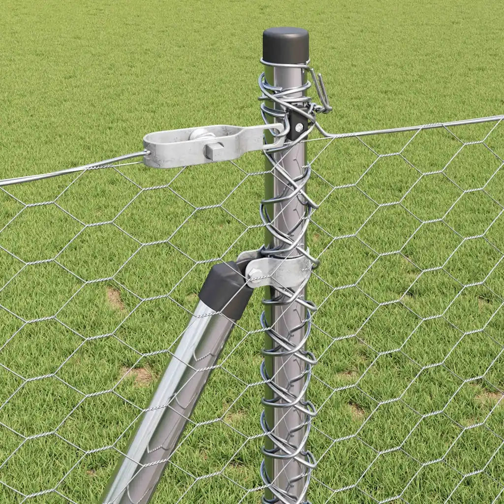 Palo della recinzione Argento 100 x 0,8 m (rete da 36 mm)