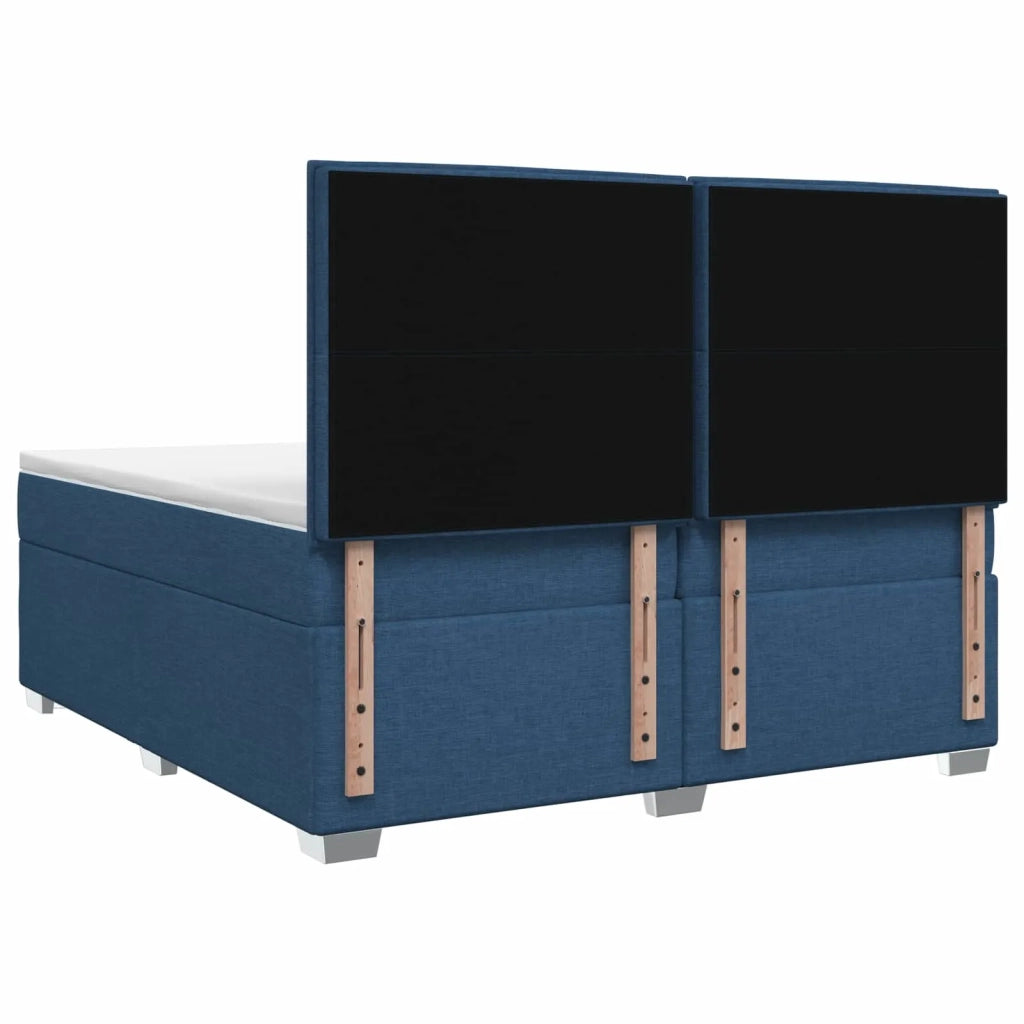 Letto box spring con materasso Blu 200 x 200 cm Tessuto 3454963