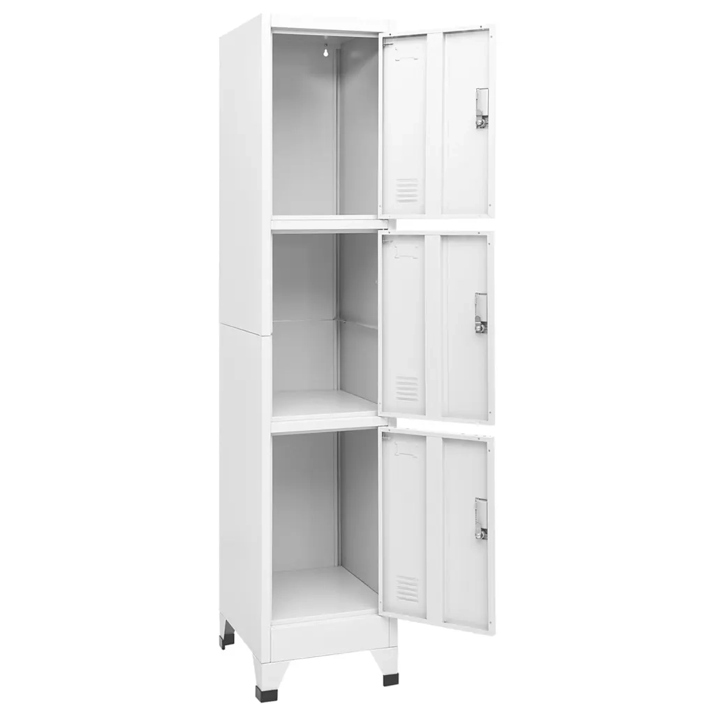 Armadietto a Chiave a 3 Scomparti 38x45x180 cm 244474