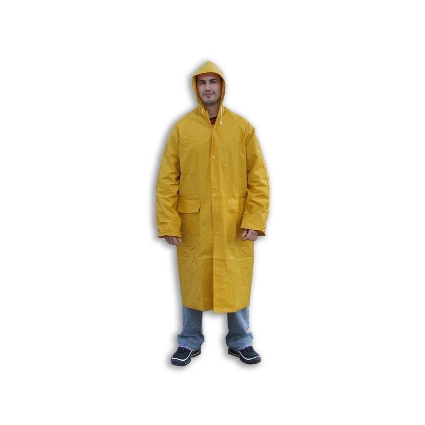 Neri 462050-XXL GreenBay Cappotto Impermeabile PVC Poliestere Cappuccio Fisso 2 Tasche Antipioggia colore Giallo