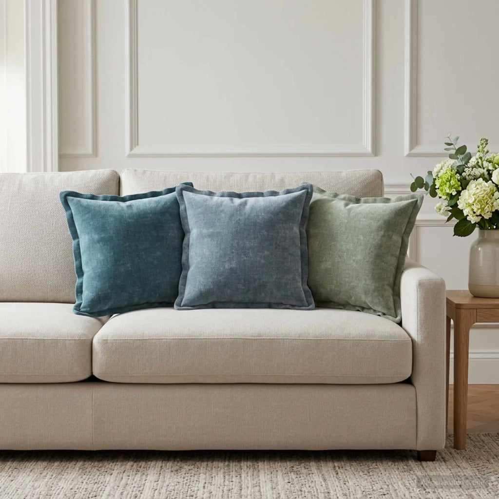 Federa 2 pz HOUTEN Blu 40 x 40 cm Tessuto Chenille 916855