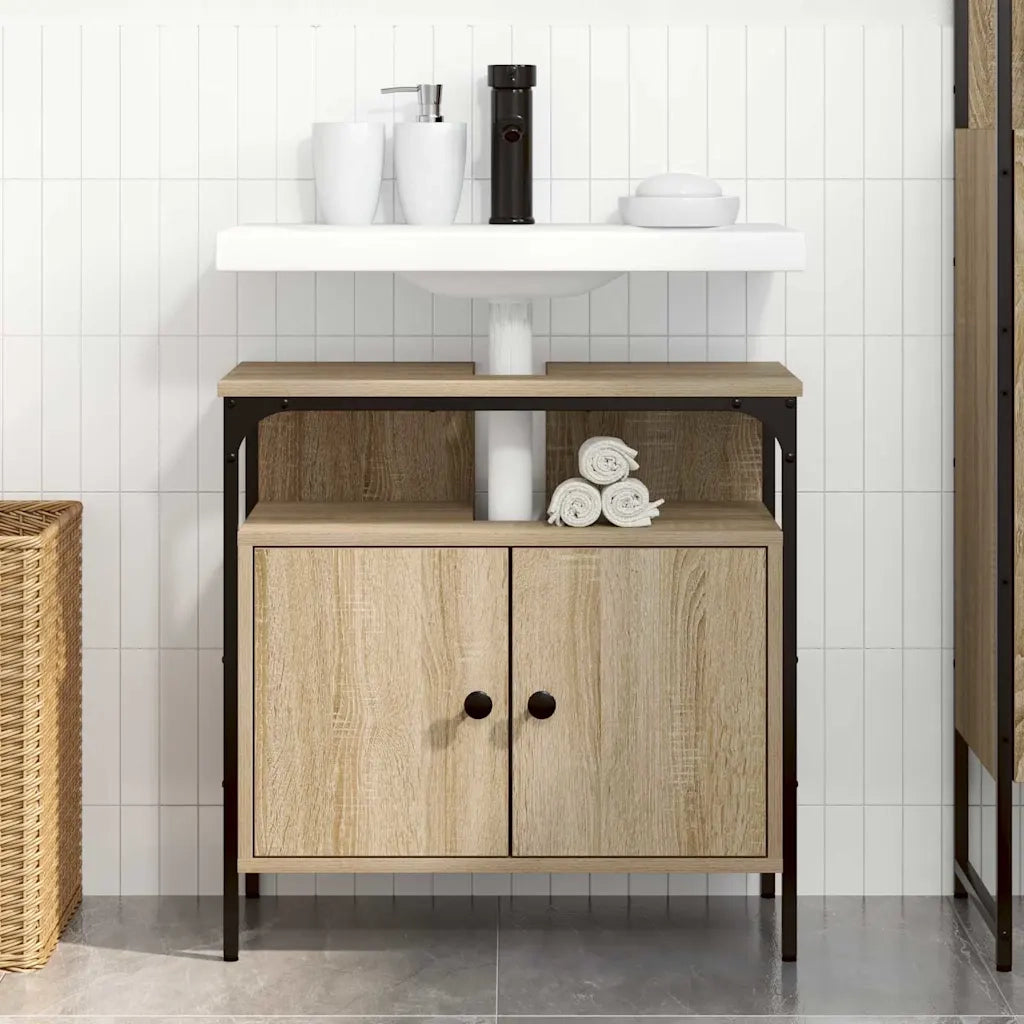 Mobile da Bagno | Armadio da bagno Beige 60 x 30 x 60 cm Legno multistrato