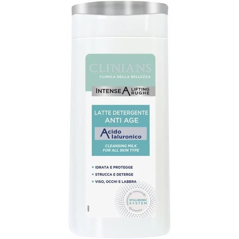 CLINIANS LATTE DETERGENTE 200 ML CON ACIDO IALURONICO ANTIRUGHE