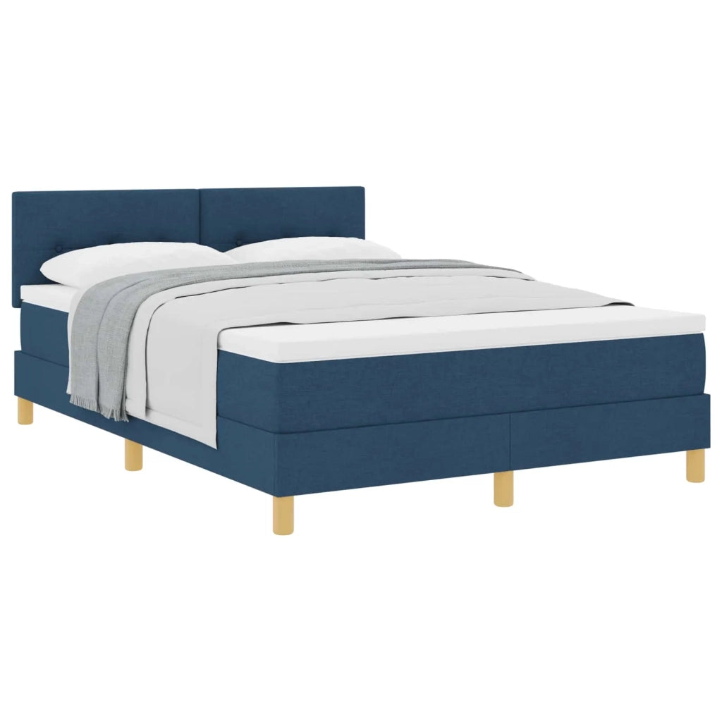 Letto a molle con cuscino con testiera Blu 160 x 200 cm Tessuto 3338936