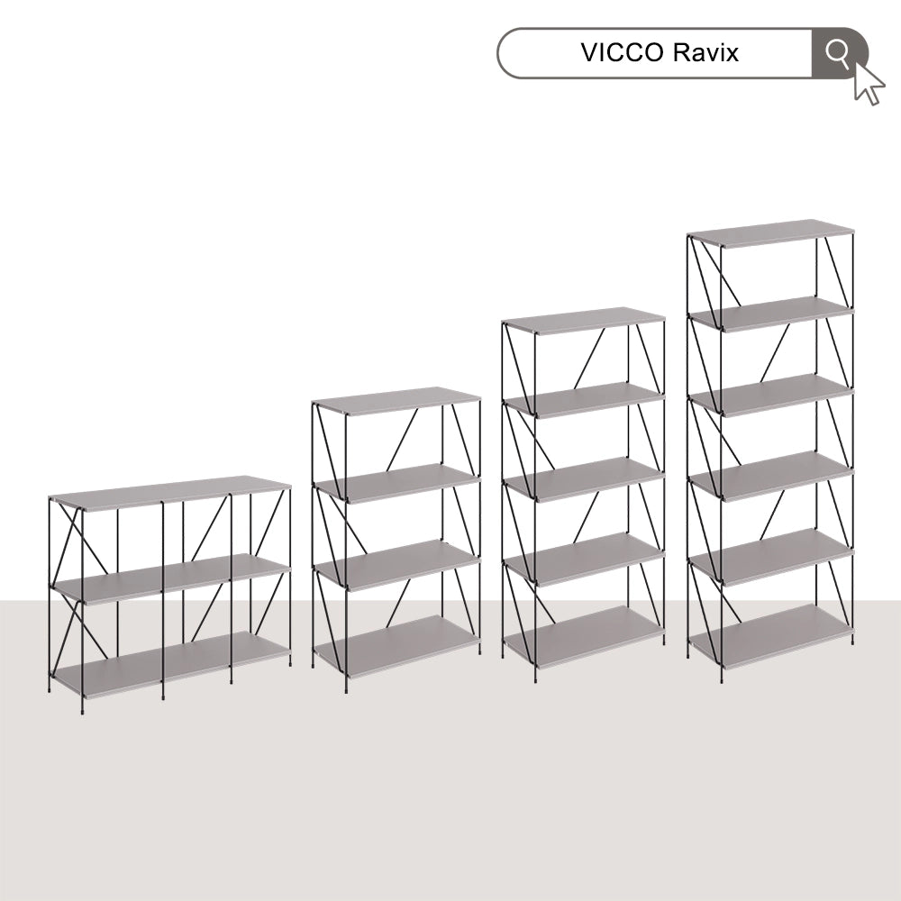 Vicco Libreria Grigio/nero 90 x 71 cm