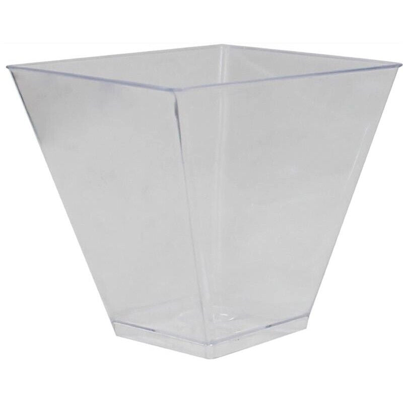 COPPETTA QUADRO IN PLASTICA IN SET DA 12 PZ DA 200 CC